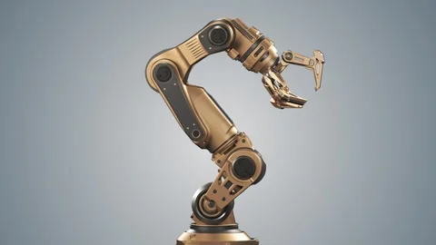ROBOTIC-ARM-TURNTABLE-BRIGHT Video stock 255509297