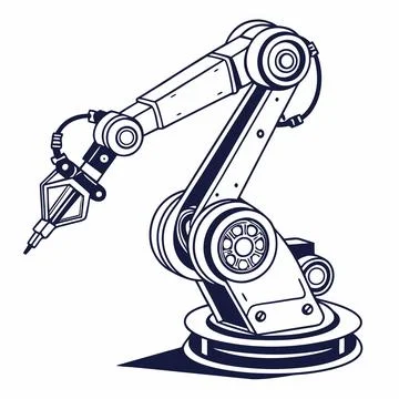 Robotic Arm vector icon Stock-Illustration