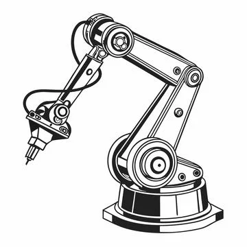 Robotic Arm vector icon Illustrazione stock