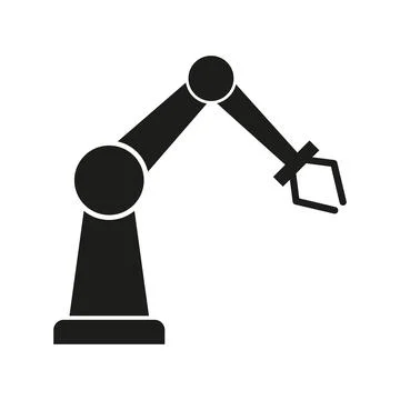 Robotic arm vector icon on white background Stock Illustration