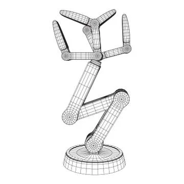 Robotic arm vector イラスト素材