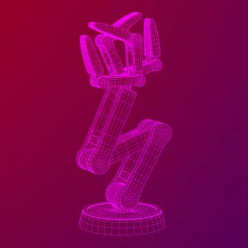 Robotic arm vector Illustrazione stock