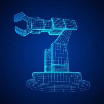 Robotic arm vector Illustrazione stock