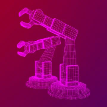 Robotic arm vector イラスト素材