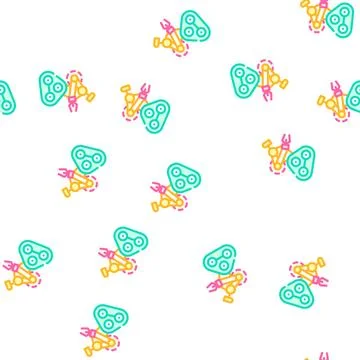 Robotic arm vector seamless pattern sign 스톡 일러스트