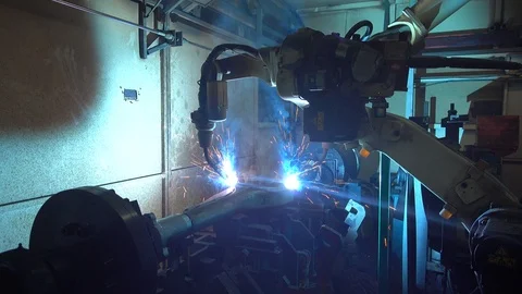 Robotic Arm Welding Machine Technology for manufacturing automotive industrial Vidéo 112396588
