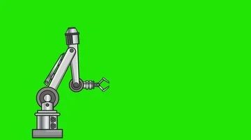 Robotic arm works or robot hand at work. Version 4 스톡 동영상 86036201