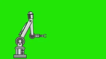 Robotic arm works or robot hand at work. Version 6 스톡 동영상 86036224