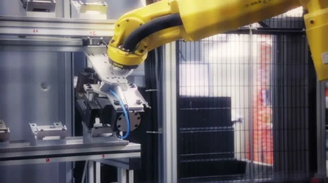 Robotic arms in assembly factory 스톡 동영상 37091774
