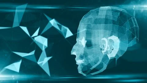 Robotic Artificial intelligence AI deep learning computer program technology Stock Illustration