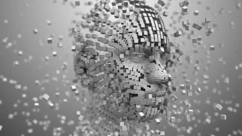 Robotic Artificial intelligence AI deep learning computer program technology Stock Illustration