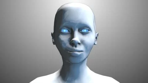 Robotic Artificial intelligence AI deep learning computer program technology Stock Illustration