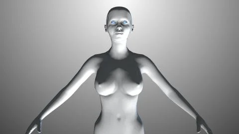 Robotic Artificial intelligence AI deep learning computer program technology Stock Illustration