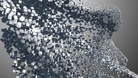 Robotic Artificial intelligence AI deep learning computer program technology Stock Illustration