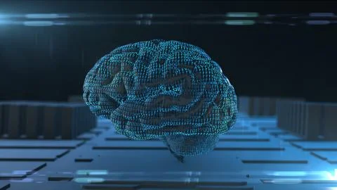 Robotic Artificial intelligence AI deep learning computer program technology Stock Illustration