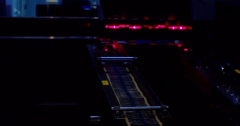 Robotic assembling microchip. Closeup shot. Stock Footage 332855430