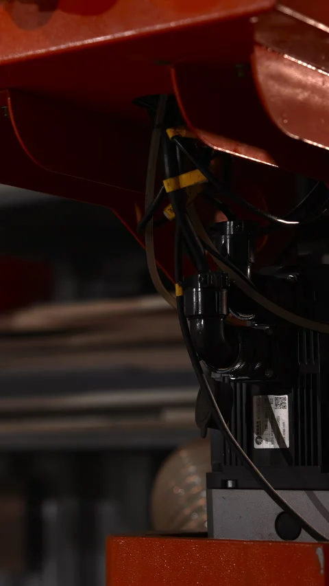 Robotic Assembly Details, Precision Viewed Perspective Of Robot With Cables And Stock Footage 346010204
