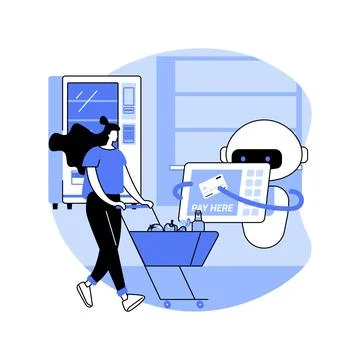 Robotic assistant isolated cartoon vector illustrations. Stock-Illustration