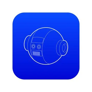 Robotic ball icon blue Illustrazione stock