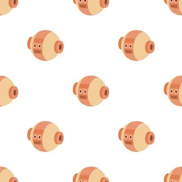 Robotic ball pattern seamless vector Stock Illustration
