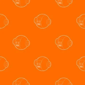 Robotic ball pattern vector orange イラスト素材