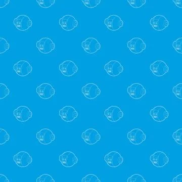 Robotic ball pattern vector seamless blue イラスト素材