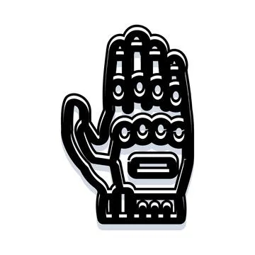 Robotic bionic hand stop gesture communication イラスト素材