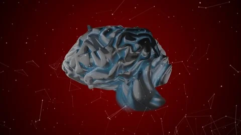 Robotic brain artificial intelligence AI deep learning computer Video stock 85333127
