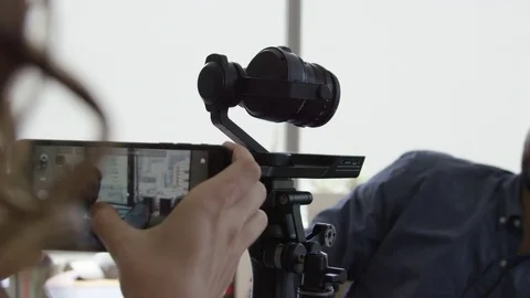 Robotic Camera Arm Being Controlled With A Smart Phone To Track Movement Of Видео 82554768