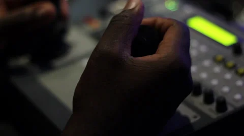 Robotic Camera Operation - Side shot of hands Stock Footage 34130756