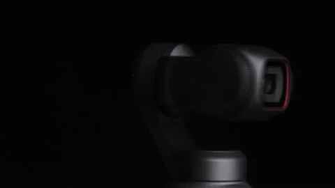 The Robotic Camera Rotates in Different Directions. Security and Object Tracking Stock Footage 146515915