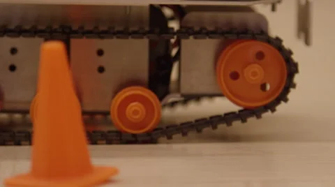 Robotic car driving on floor Stock Footage 64870554