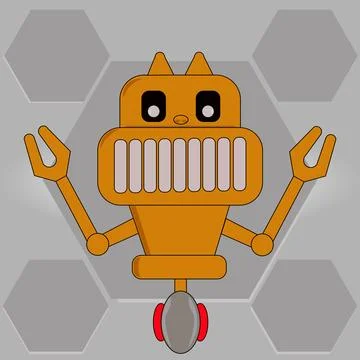 Robotic characters Stock Illustration