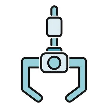 Robotic claw crane automatically grabbing mechanical parts Stock Illustration