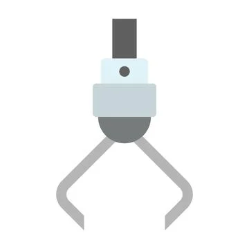 Robotic claw flat clipart vector illustration 스톡 일러스트