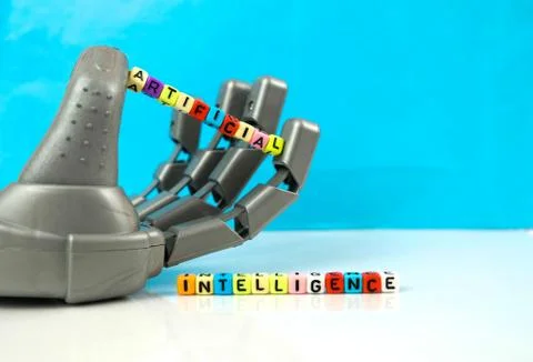  Robotic claw hand symbolizing machine learning Stock Photos