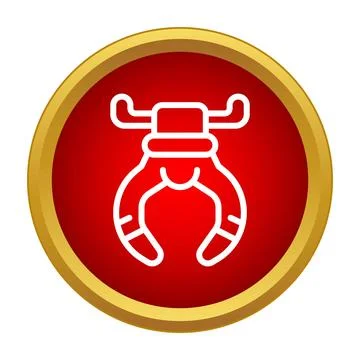 Robotic claw picking tool icon design Illustrazione stock