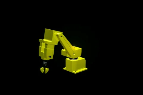 Robotic construction arm NTSC Loopable Stock-Footage 110436