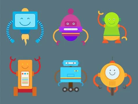 Robotic Creatures Collection Vector Illustration イラスト素材