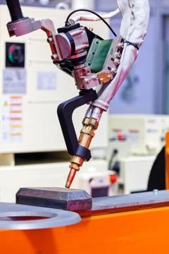 Robotic cutting machine Stock Photos