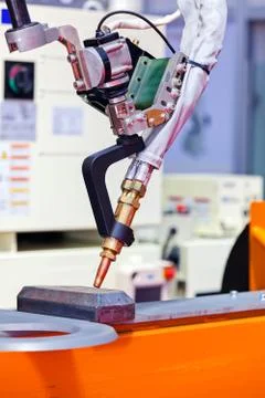 Robotic cutting machine Stock Photos