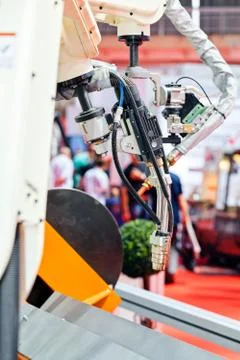 Robotic cutting machine Stock Photos