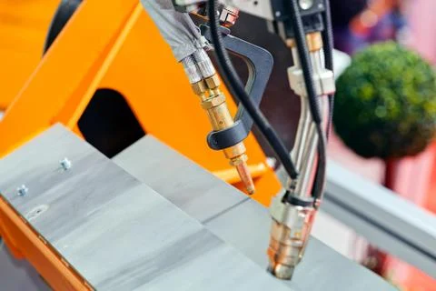 Robotic cutting machine Stock Photos