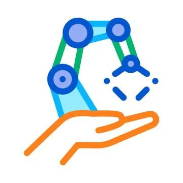Robotic delivery icon vector outline illustration イラスト素材