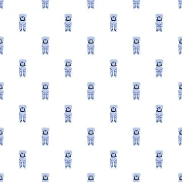 Robotic dog seamless pattern creating ai technology background 스톡 일러스트