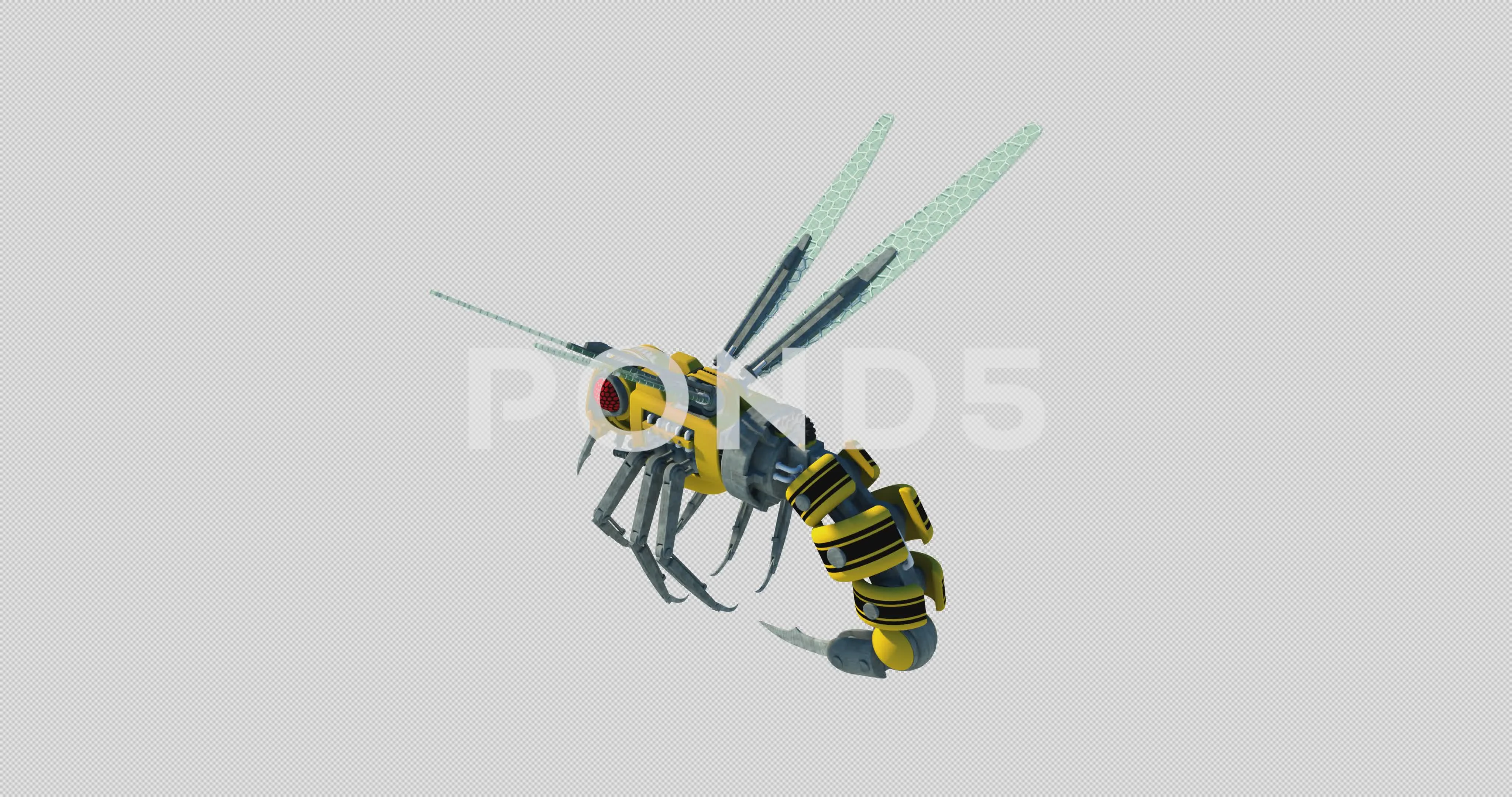 Cordelia Forhandle Øde Robotic Drone Wasp Flying Rear Angle Slo... | Stock Video | Pond5