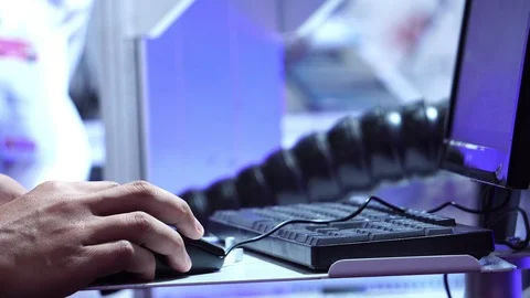 Robotic engineers are working on a computer Stock Footage 112223829