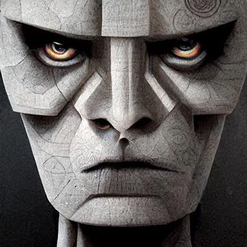 A robotic face for an avatar Stock Illustration