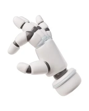 Robotic hand gesture 3D cartoon style vector icon, AI electronic assistant Illustrazione stock