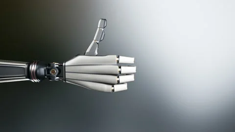 Robotic hand giving thumb up. 動画素材 98435343